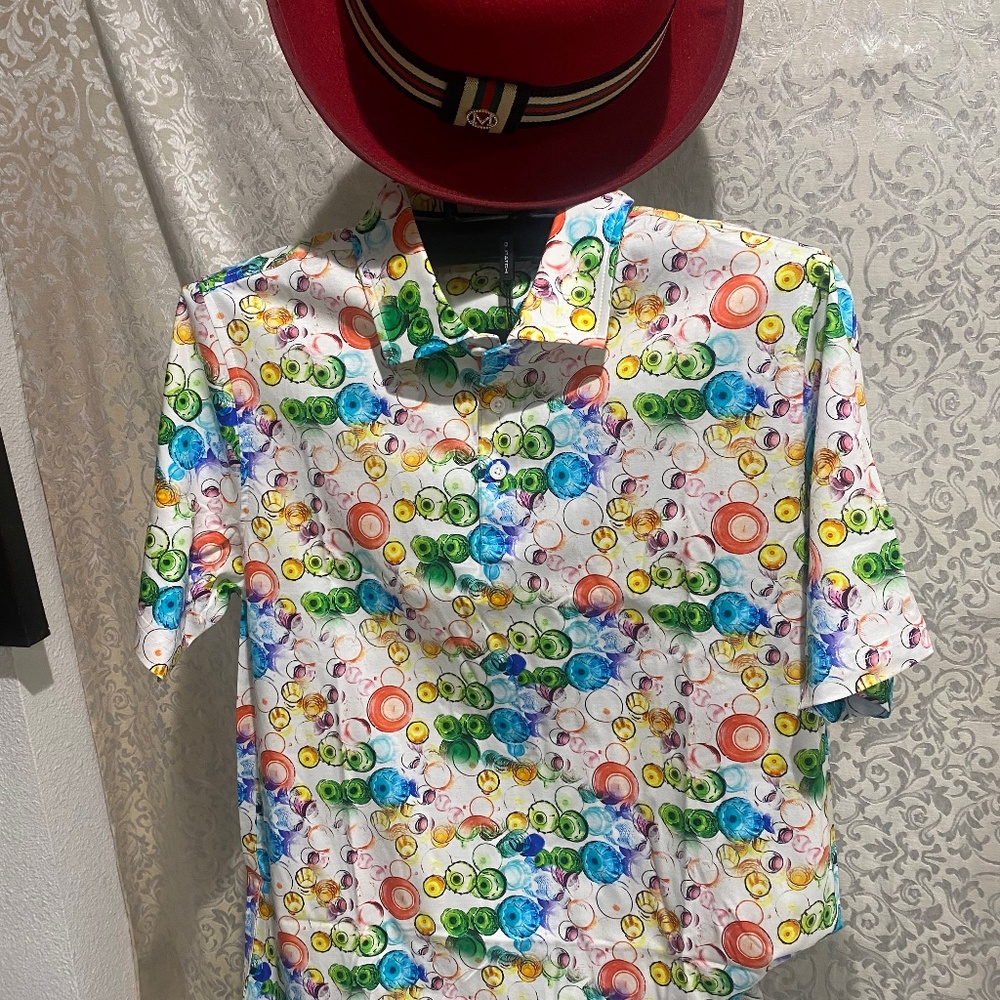 BUGATCHI Directional Shirt Sz M